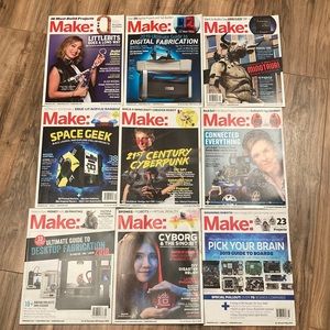 Lot of Nine (9) 2018-2019 Make Magazines
